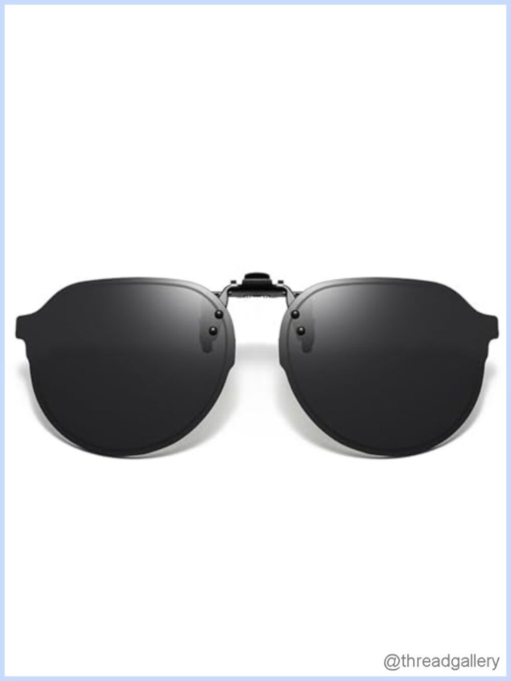 Round Clip On Retro Flip Up Polarized Sunglasses